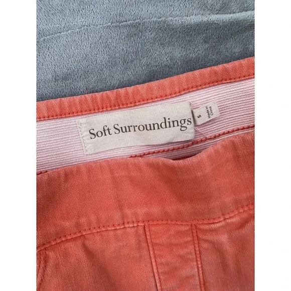Soft Surroundings Jeans Womens Size Small Coral‎ Orange Denim Pull On Stretch - Picture 3 of 3